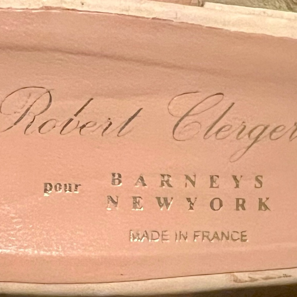 SALE! CLERGERIE X BARNEYS Dinato Blush Suede Vintage Pinup Platform Heels 10 - Picture 7 of 8